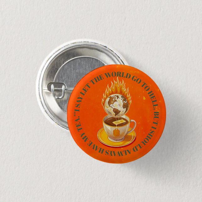 Fyodor Dostoevsky,  tea quote  1 Inch Round Button (Front & Back)