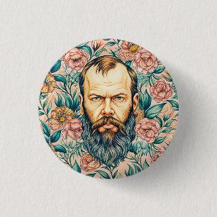 Fyodor Dostoyevsky - Russian Literature 1 Inch Round Button
