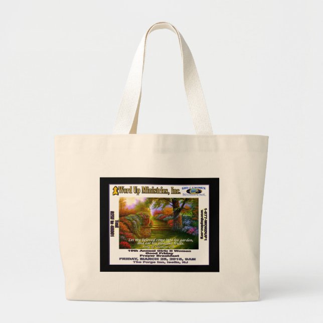 G2W 2016 Breakfast Large Tote Bag (Front)