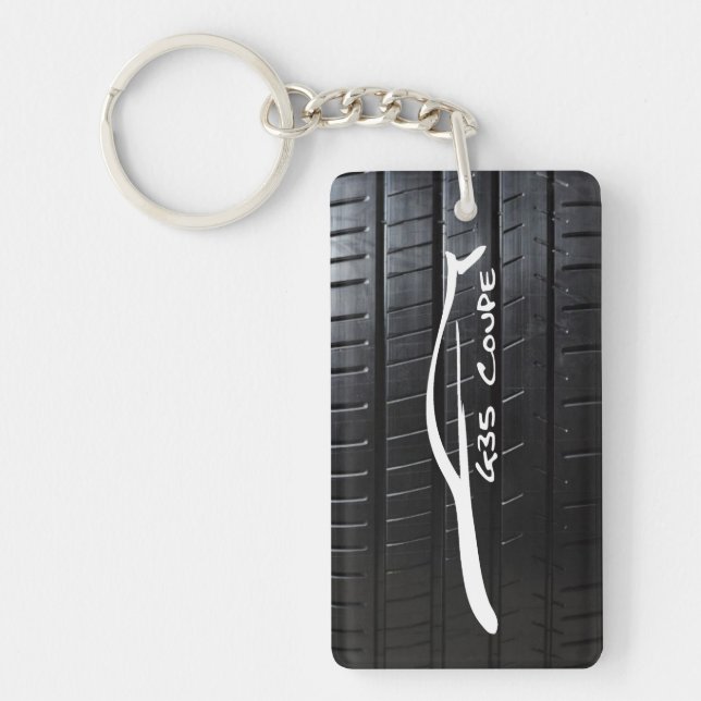 G35 Coupe with tire tread Keychain (Front)