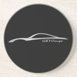 G37 Brushed Aluminum Silhouette Coasters