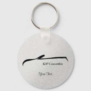 G37 Convertibl Black Brush Stroke (silver / black) Keychain