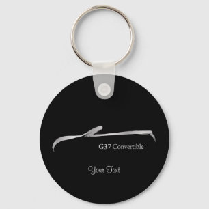 G37 Convrtible Silver Brushstroke Keychain