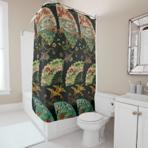 G.A. Audsley Birds and Blooms Flower Fan Pattern