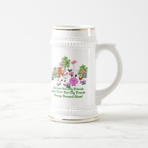 G. B. Shaw Vegetarian Quote Beer Stein