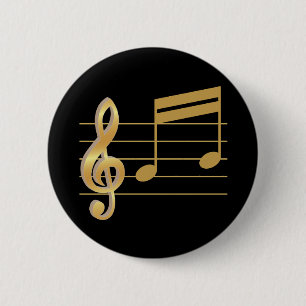 G-Clef 2 Inch Round Button