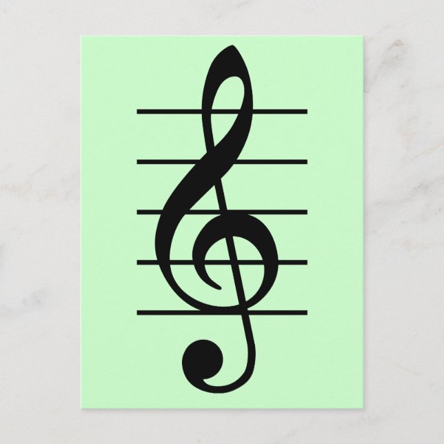 G clef postcard (Front)