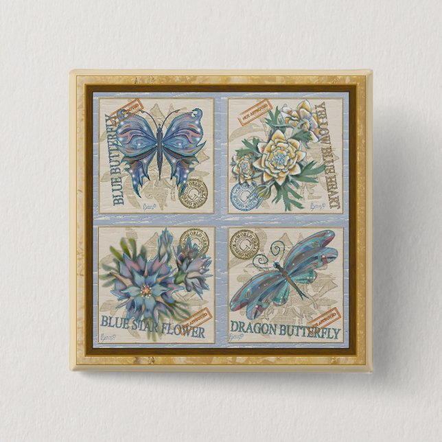 G Creation Office 2 Inch Square Button (Front)