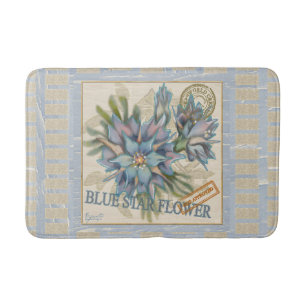 G Creation Office blue flower Bath Mat