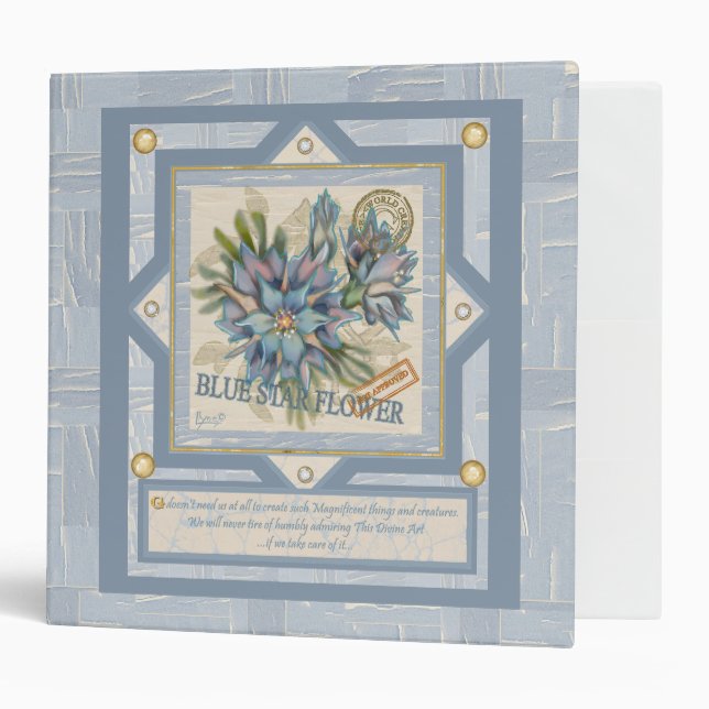 G Creation Office blue flower Binder (Front/Inside)