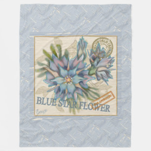 G Creation Office blue flower Fleece Blanket