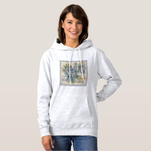 G Creation Office blue flower Hoodie