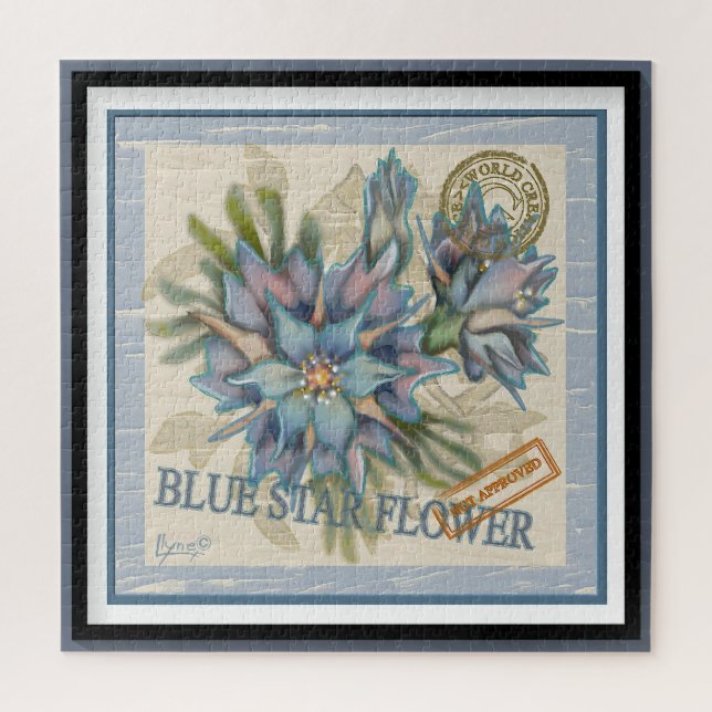 G Creation Office blue flower Jigsaw Puzzle (Vertical)