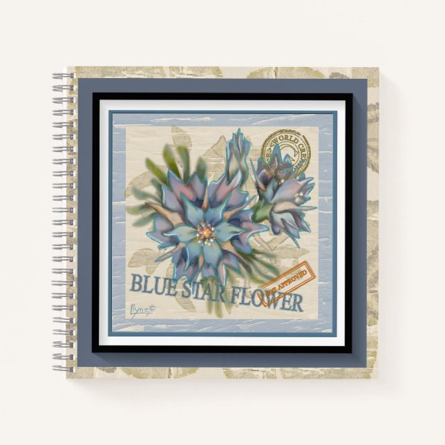 G Creation Office blue flower Notebook (Front)
