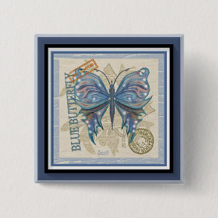 G Creation Office butterfly 2 Inch Square Button