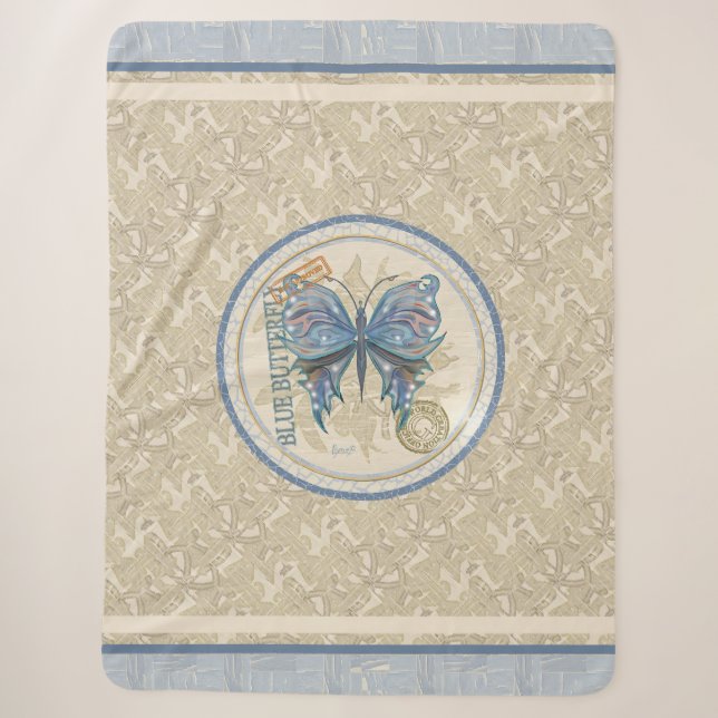 G Creation Office butterfly Fleece Blanket (Front)