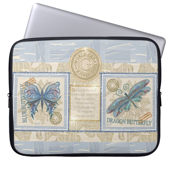 G Creation Office butterfly Laptop Sleeve (Front)