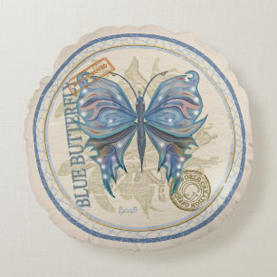 G Creation Office butterfly Round Pillow