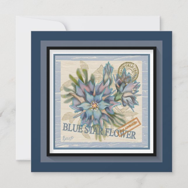 G Creation Office carte bleue fleur blanche (Devant)