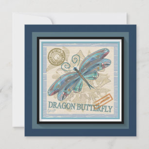 G Creation Office dragonfly blank card