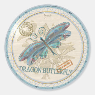 G Creation Office dragonfly Classic Round Sticker