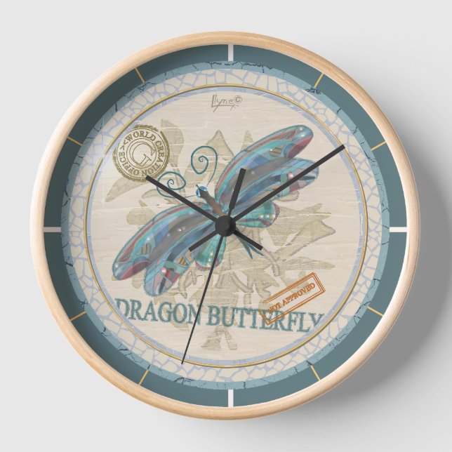 G Creation Office dragonfly Clock (Front)