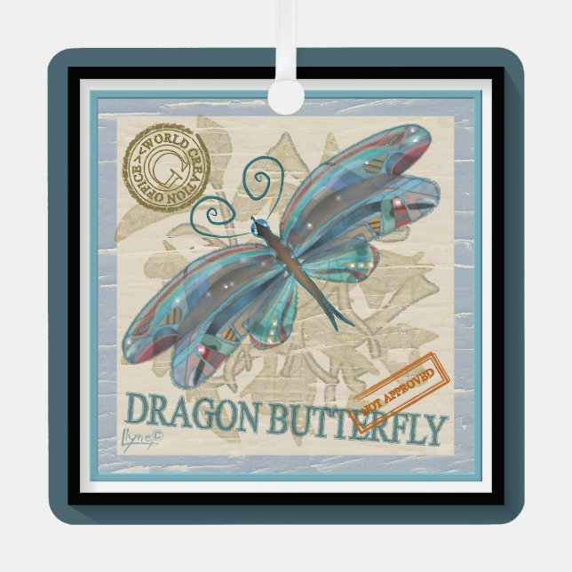 G Creation Office dragonfly Metal Ornament (Front)