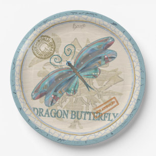 G Creation Office dragonfly Paper Plate