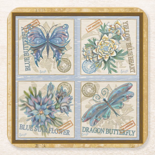 G Creation Office  Square Paper Coaster (Front)