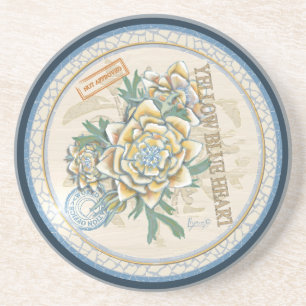 G Creation Office yellow flower Coaster