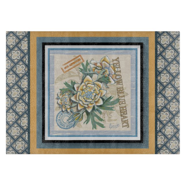 G Creation Office yellow flower Cutting Board (Front)