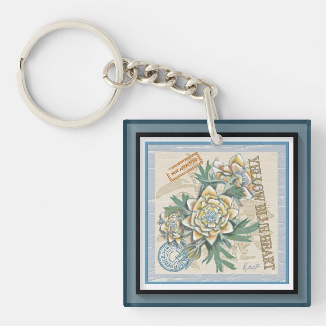 G Creation Office yellow flower Keychain (Front)
