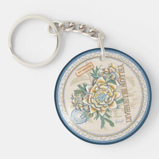 G Creation Office yellow flower Keychain (Front)