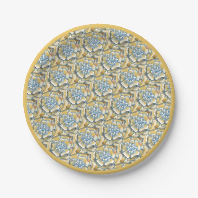G Creation Office yellow flower Paper Plate (Front)