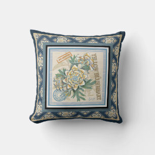 G Creation Office yellow flower Throw Pillow