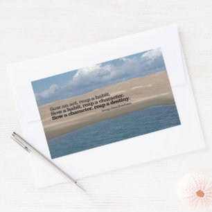 G. D. Boardman Inspirational Quote "Sow an act"  Sticker
