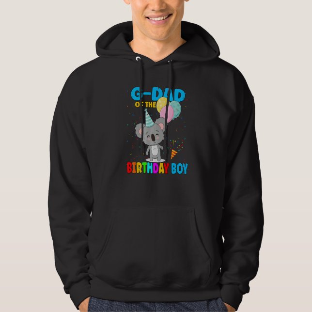 G Dad Of The Birthday Boy Koala Bear Family Koalas Hoodie (Front)