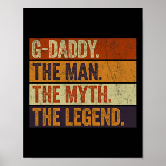 G-daddy The Man The Myth The Legend Funny Retro Fa Poster