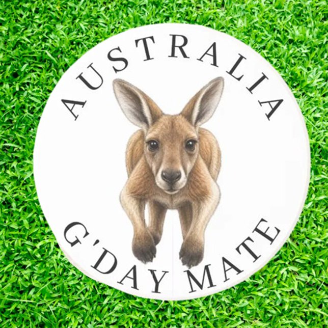   G Day Kangaroo Aussie-Themed Wildlife Party Coaster (Australian outback straight to your table with our Kangaroo Aussie-Themed )
