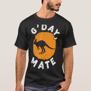 G' Day Mate Kangaroo Australia Australian Aussie V T-Shirt