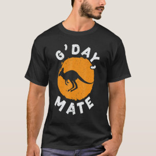 G' Day Mate Kangaroo Australia Australian Aussie V T-Shirt