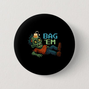 G em Pixel Zombie Tea G Halloween Npc Gamer Meme  2 Inch Round Button