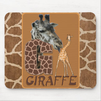 G FOR GIRAFFE MOUSE PAD