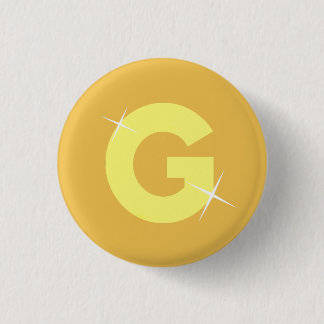 G for Gold 1 Inch Round Button