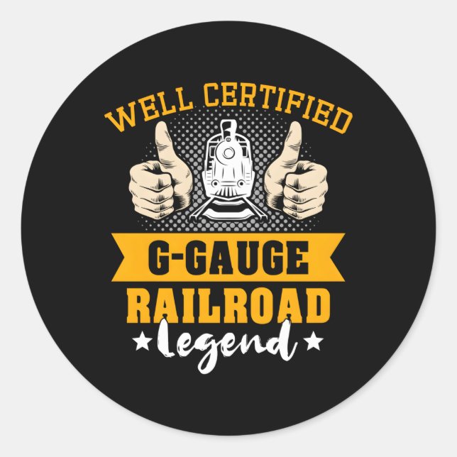 G-Gauge Railroad Large Scale Model Trains Classic Round Sticker (Front)