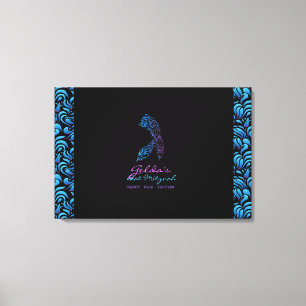 G - Gimel Hebrew Letter Bat Mitzvah Sign-In Board Canvas Print