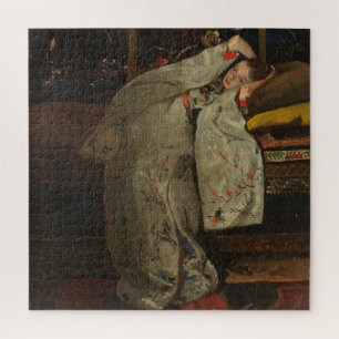 G.H. Breitner, Girl in a White Kimono - Fine Art Jigsaw Puzzle