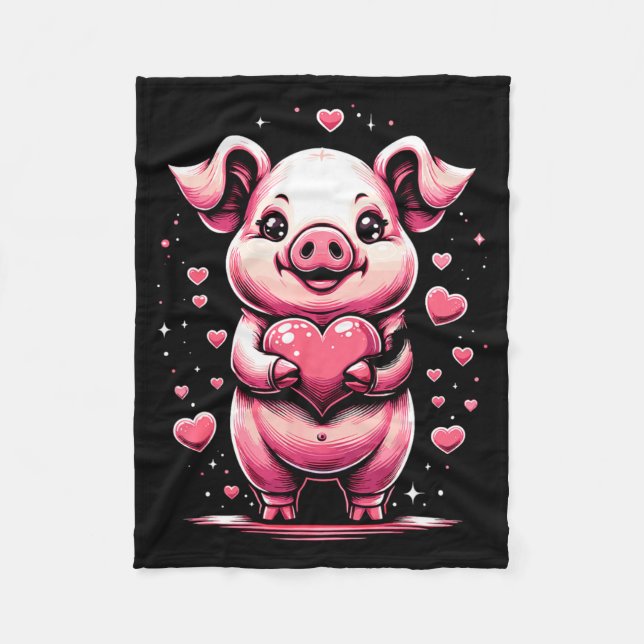 G Holding Heart Valentines Day Cute Valentine 1  Fleece Blanket (Front)