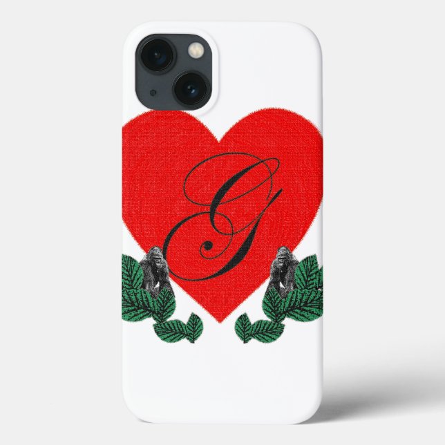 G in a heart ( customizable) Case-Mate iPhone case (Back)