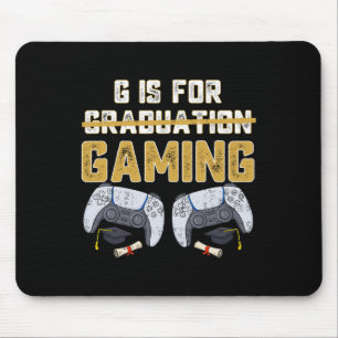 G Is For Gaming Fun School Graduation Gamer Boy Ki Mouse Pad